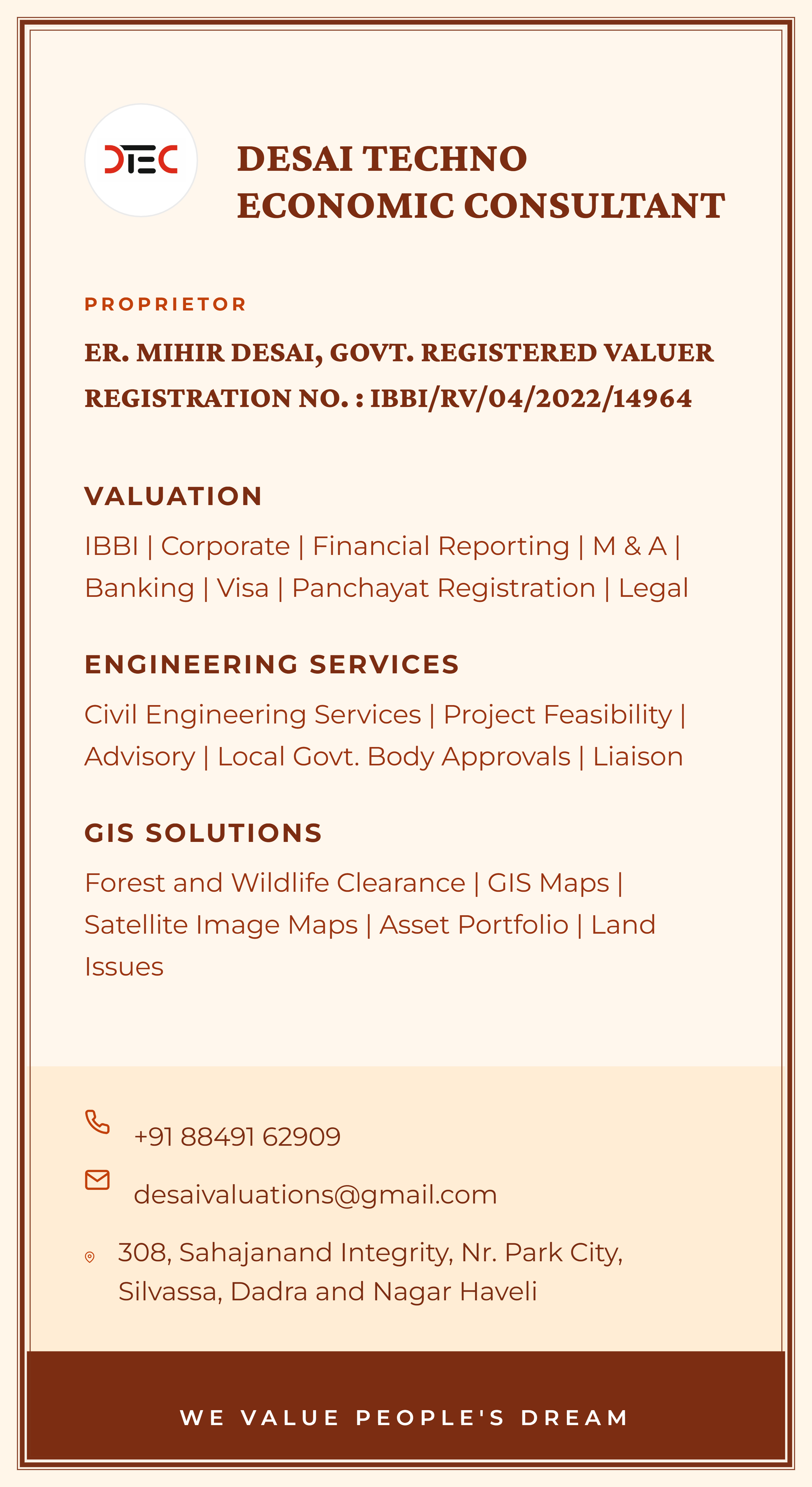 Desai Techno Economic Consultant Desai Techno Economic Consultant